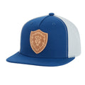 World of Warcraft Alliance Faux Leather Emblem Patch Blue Flatbill Snapback Hat