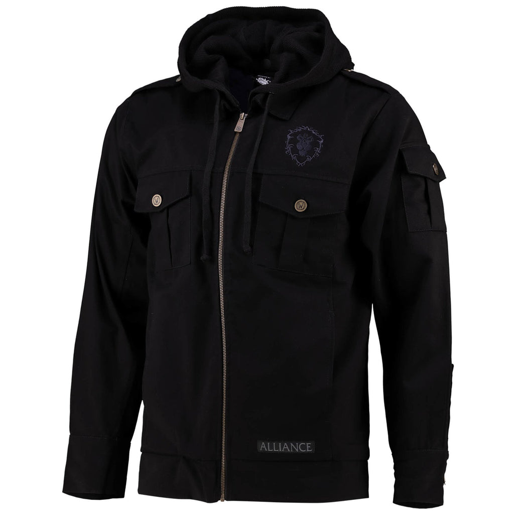 World of Warcraft Alliance Black Zip-Up Fatigue Jacket