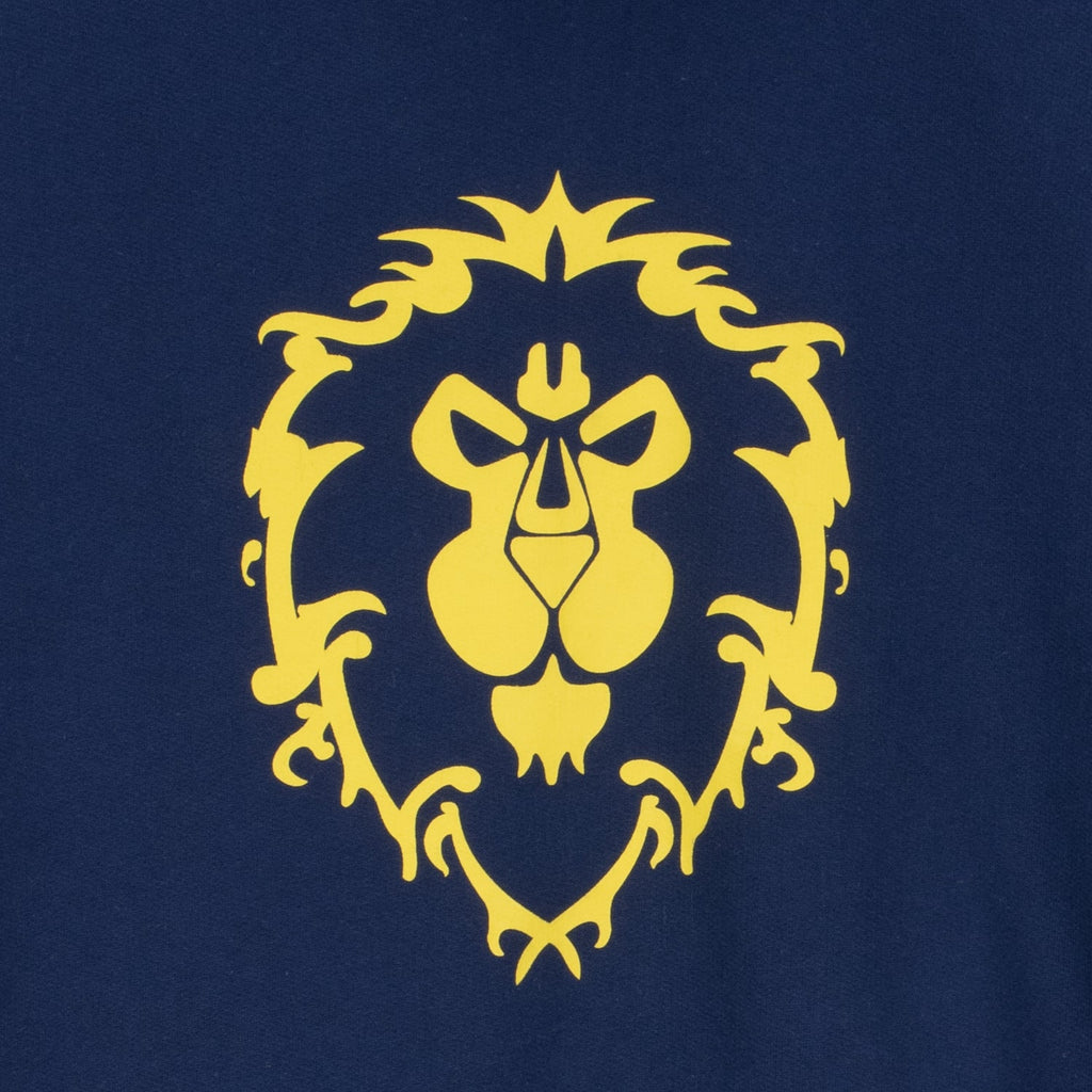 World of Warcraft Alliance Logo Blue Colour Block Pullover Hoodie