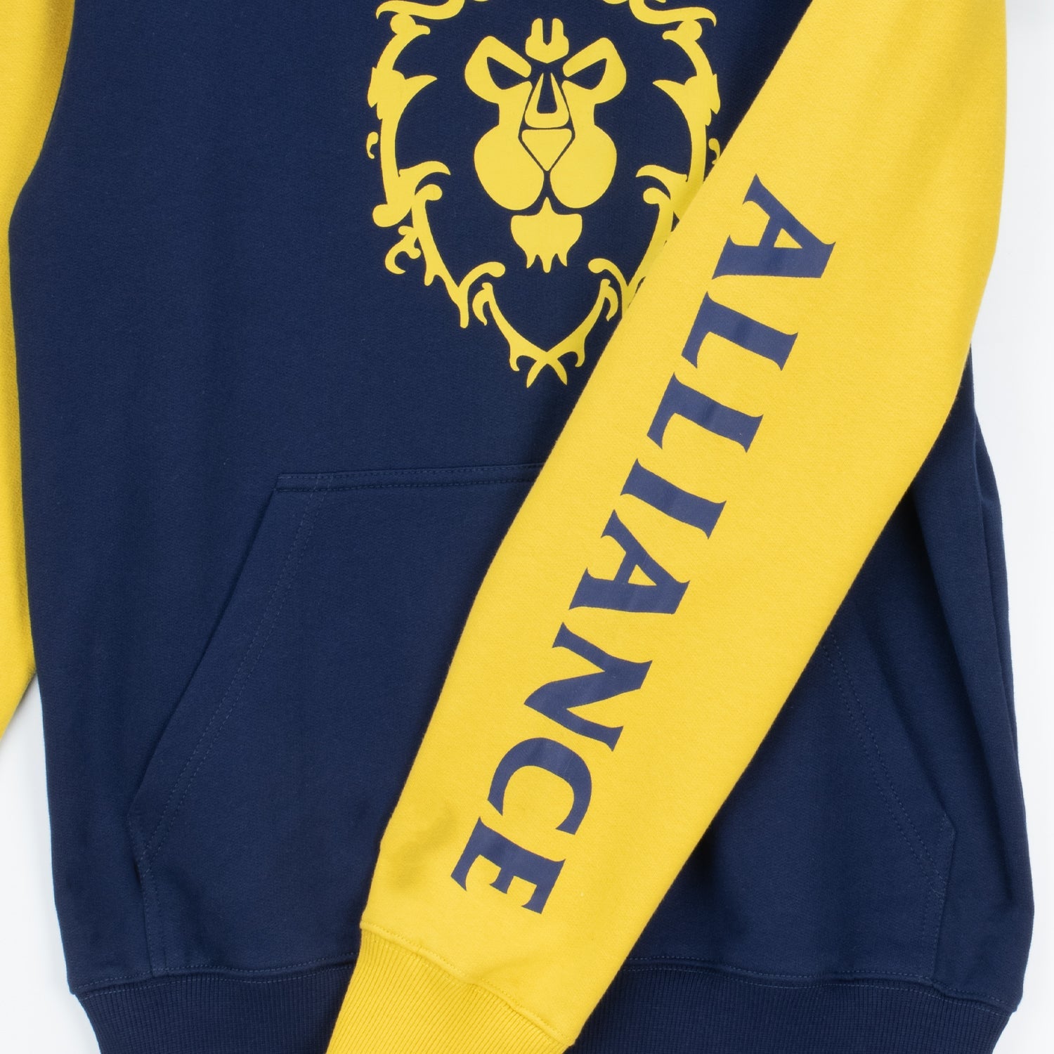 World of Warcraft Alliance Logo Blue Colour Block Pullover Hoodie