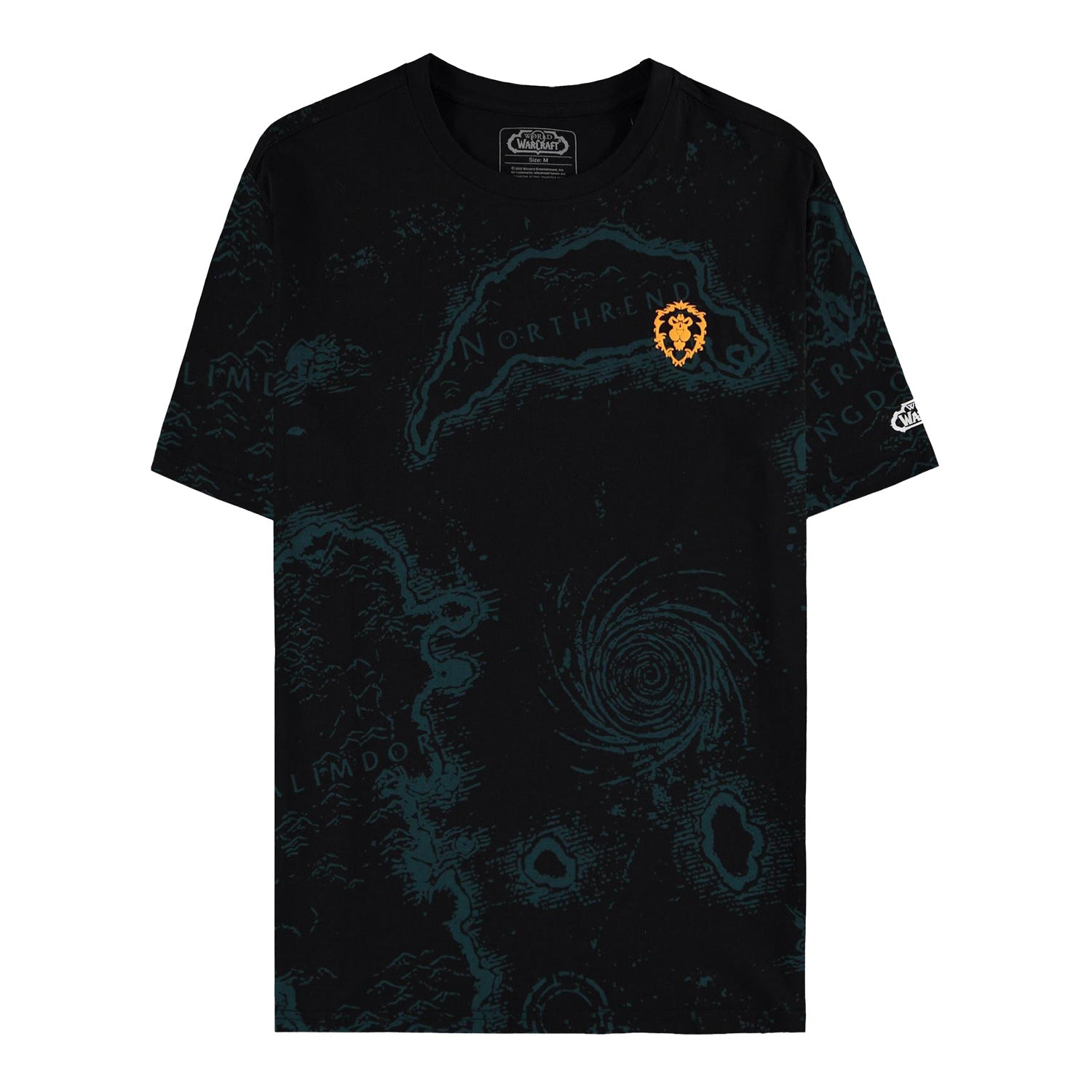 World of Warcraft Alliance Map of Azeroth Black T-Shirt
