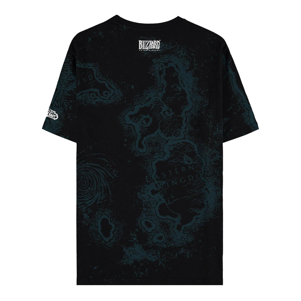 World of Warcraft Alliance Map of Azeroth Black T-Shirt